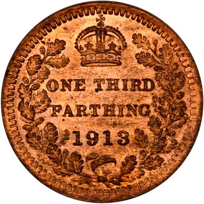 Reverse of 1913 Third Farthing