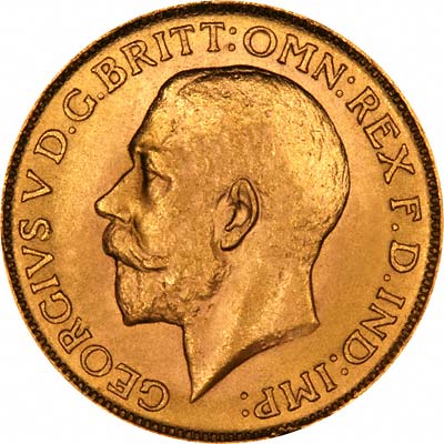 George V on Obverse of 1914 Gold Sovereign