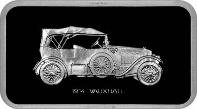 1914 Vauxhall on Obverse of Silver Ingot