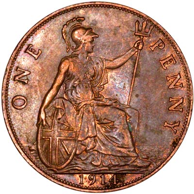 Reverse of 1914 Penny