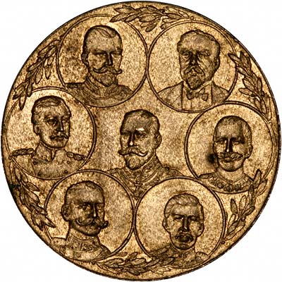 Reverse of 1914 World War I Medallion