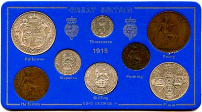 Obverse of 1915 Selected Grade Coin Set