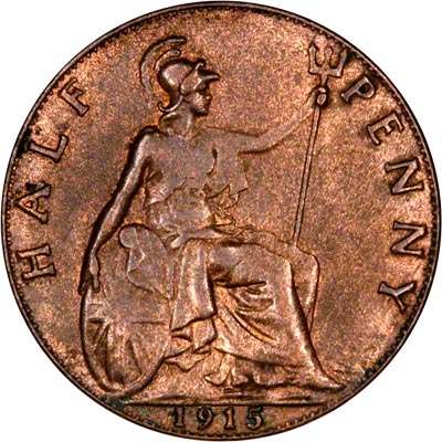 ROYAUME UNI GREAT BRITAIN  half penny 1915 etat 