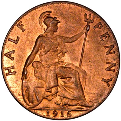 Reverse of 1916 Half Penny