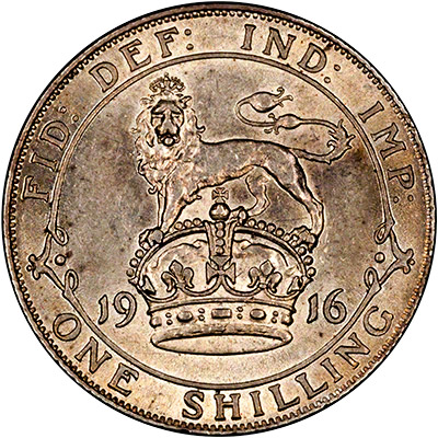 Reverse of 1916 Shilling