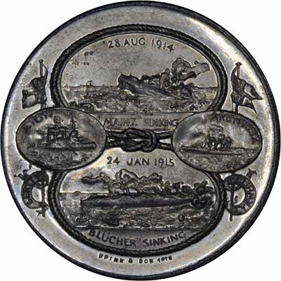 Obverse of 1916 Spink Naval Victories Medallion