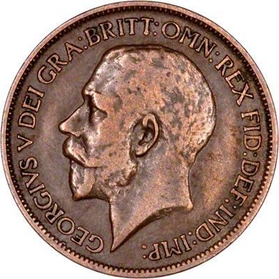 Obverse of 1917 Half Penny