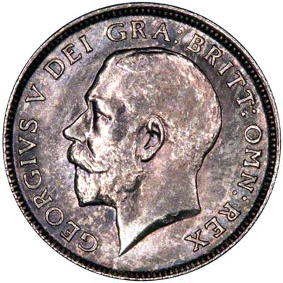 Obverse of 1911 Sixpence