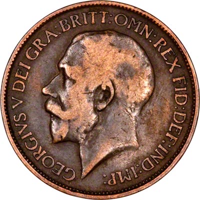 Obverse of 1918 Half Penny