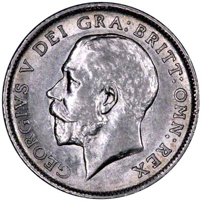 Obverse of 1918 Sixpence