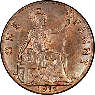 Reverse of 1919 Penny