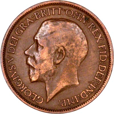 Obverse of 1920 Half Penny