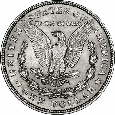 Reverse of 1921 American Morgan Type Silver Dollar