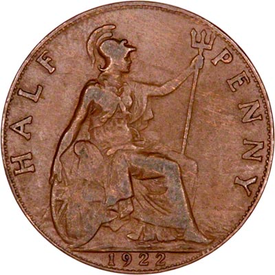 Reverse of 1922 Half Penny