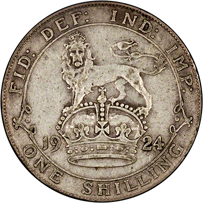 Reverse of 1924 Shilling