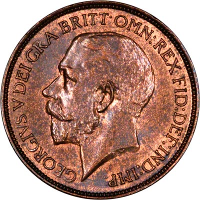 Obverse of 1925 Half Penny