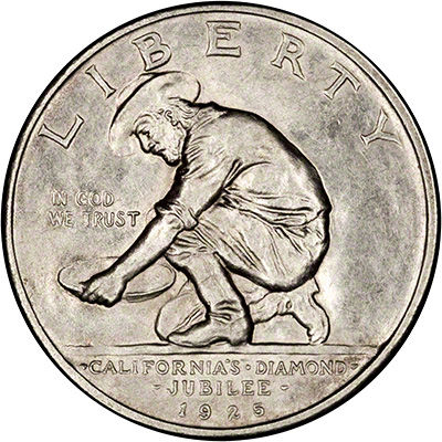 Obverse of 1925 US  Half Dollar