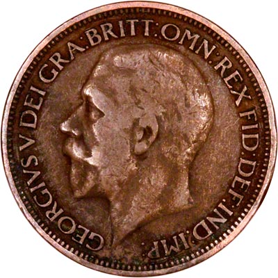 Obverse of 1927 Half Penny