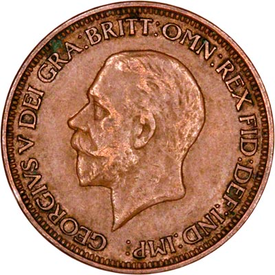Obverse of 1928 Half Penny