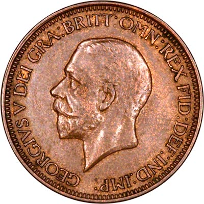 Obverse of 1929 Half Penny