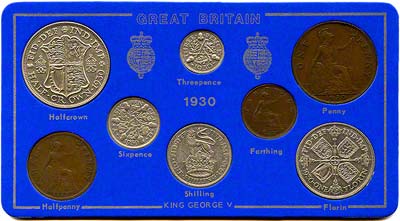 Obverse of 1930 Coin Set in Presentation Box