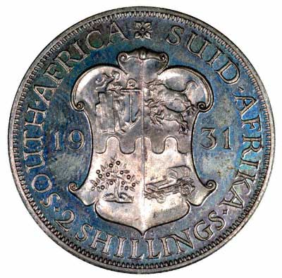 Reverse of 1931 South Africa Proof Florin