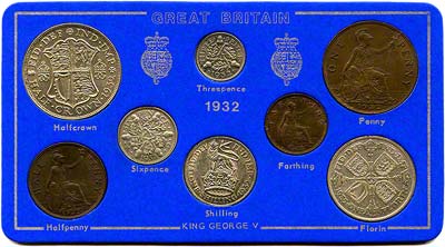 Obverse of 1932 Coin Set in Presentation Box