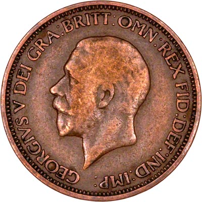 Obverse of 1934 Half Penny