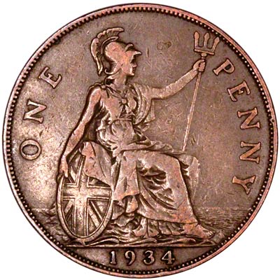 Reverse of 1934 Penny