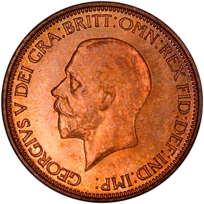 Obverse of 1935 Half Penny
