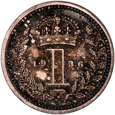 Reverse of 1936 Maundy Penny