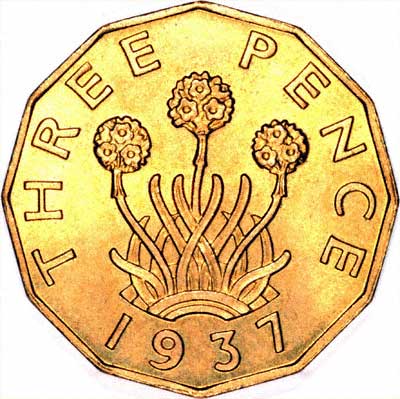 1937 Brass Threepence