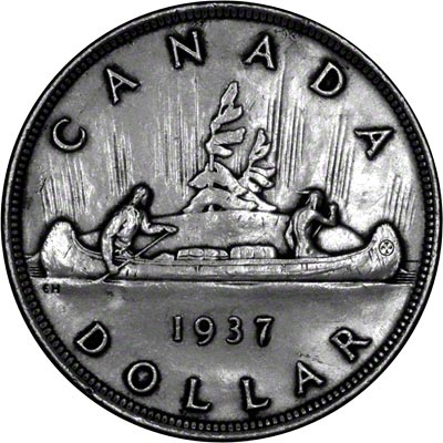 Reverse of 1937 Canada Silver Dollar