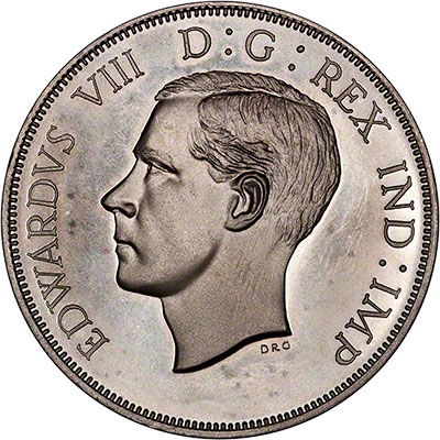 Obverse of 1937 Pattern Double Florin in Silver
