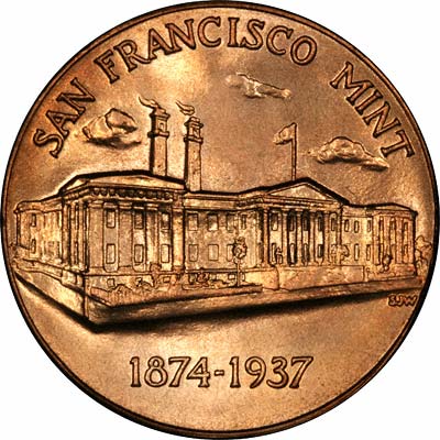 Obverse of 1937 San Francisco Medallion
