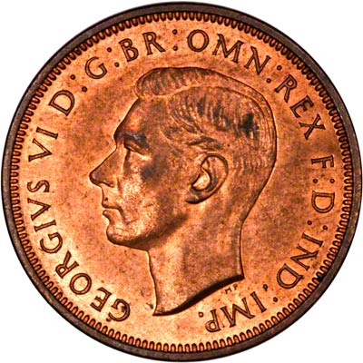 Obverse of 1938 Half Penny