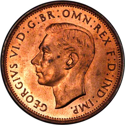 Obverse of 1939 Half Penny
