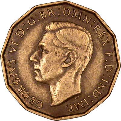 Obverse of 1940 Brass Threepence