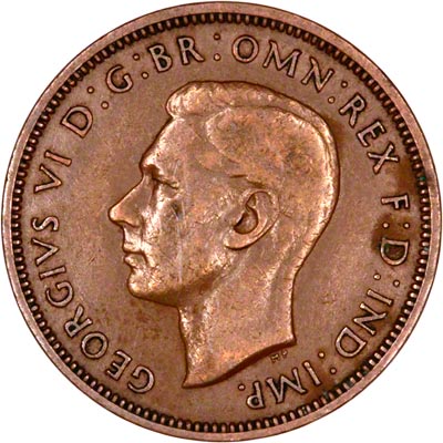 Obverse of 1941 Half Penny