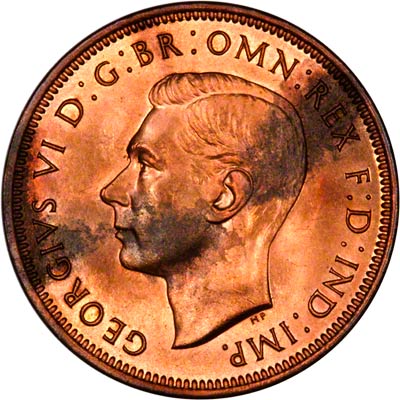 Obverse of 1942 Half Penny
