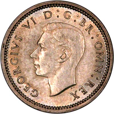 Obverse of 1942 Sixpence