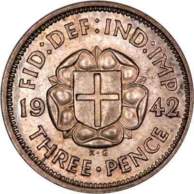 Reverse of 1942 Sixpence