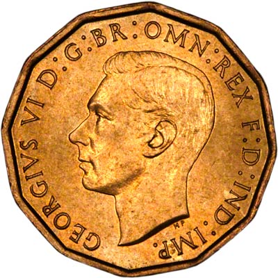 Obverse of 1943 Brass Threepence