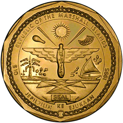 Obverse of 1995 Marshall Islands Coin
