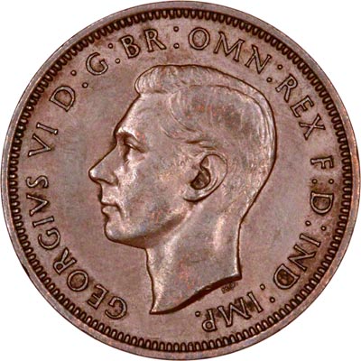 Obverse of 1946 Half Penny