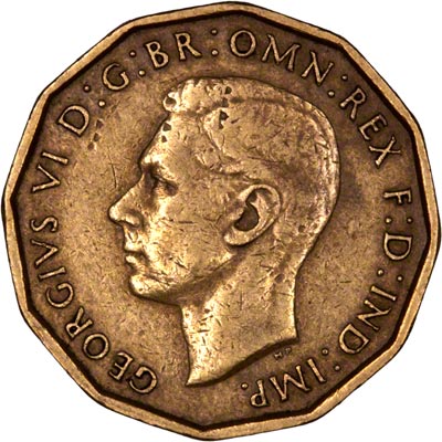 Obverse of 1946 Brass Threepence