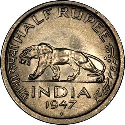 Reverse of 1963 India One Rupee