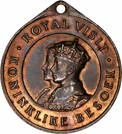 Reverse of 1947 Royal Visit Medallion