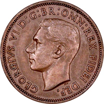Obverse of 1949 Half Penny