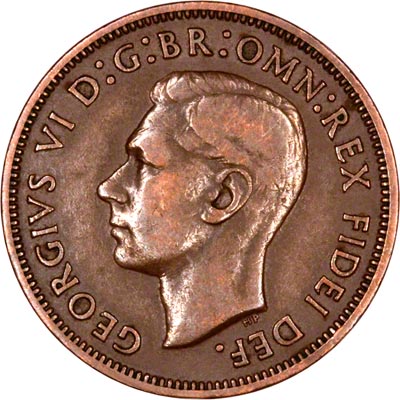 Obverse of 1951 Half Penny